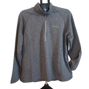 Eddie Bauer Gorpcore Athleisure Gray Heather 1/2 Zip Pullover Top Women’s 2X